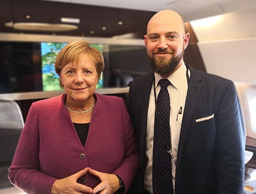 Matan Beery und Angela Merkel - Staatsbesuch Deutschland-Israel
